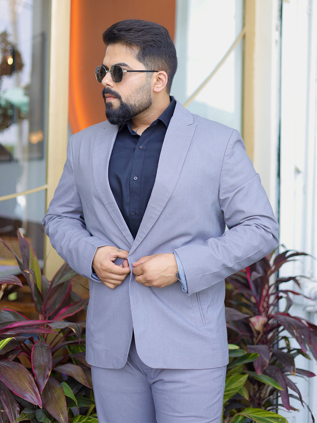 Dlanxa Slim-Fit Single Breasted Linen Casual Blazer