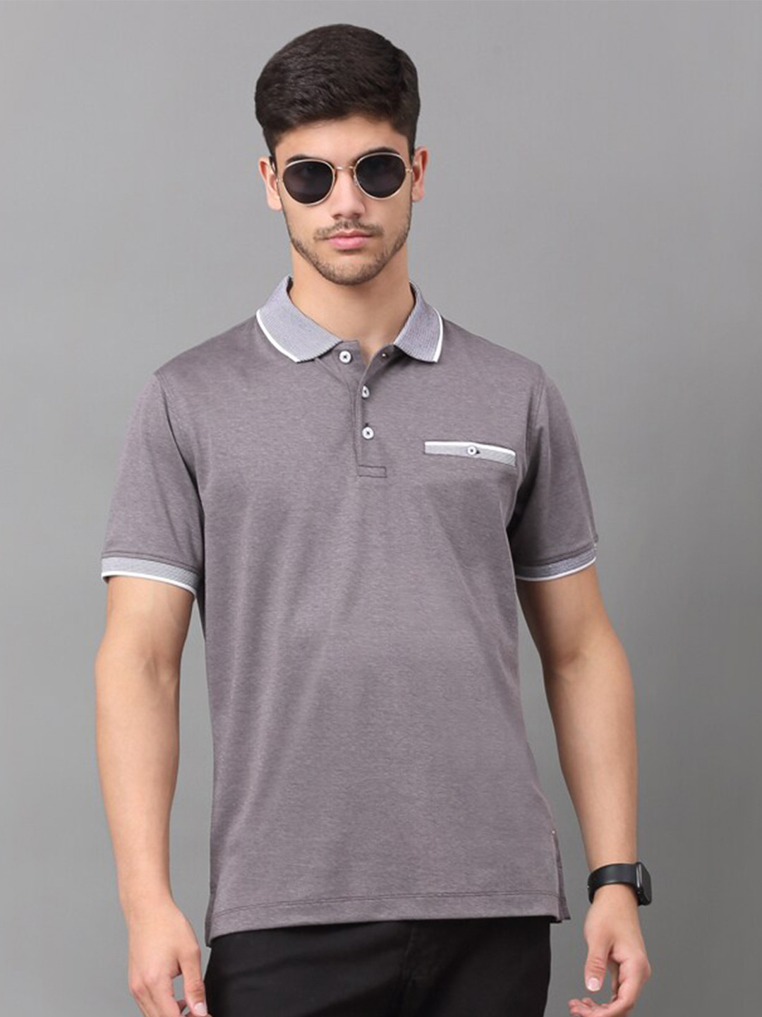 LOUIS STITCH Polo Collar Slim Fit Cotton Dry T shirt