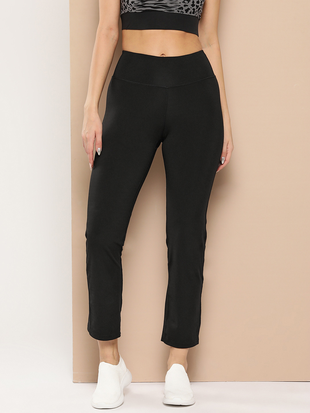 Alcis Women Solid Black Track Pants