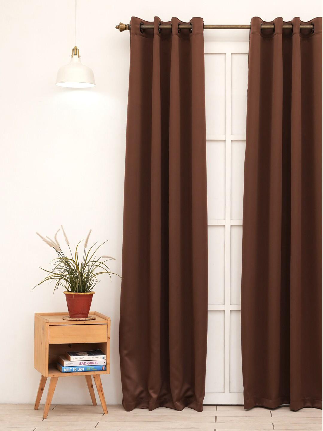 Ariana Brown 1 Pieces Black Out Door Curtain