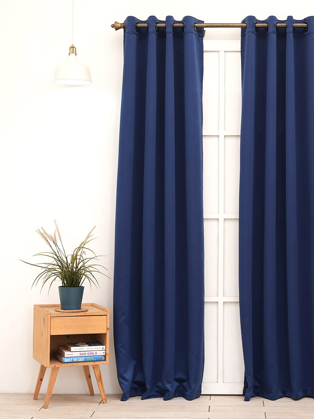 Ariana Blue Black Out Door Curtain