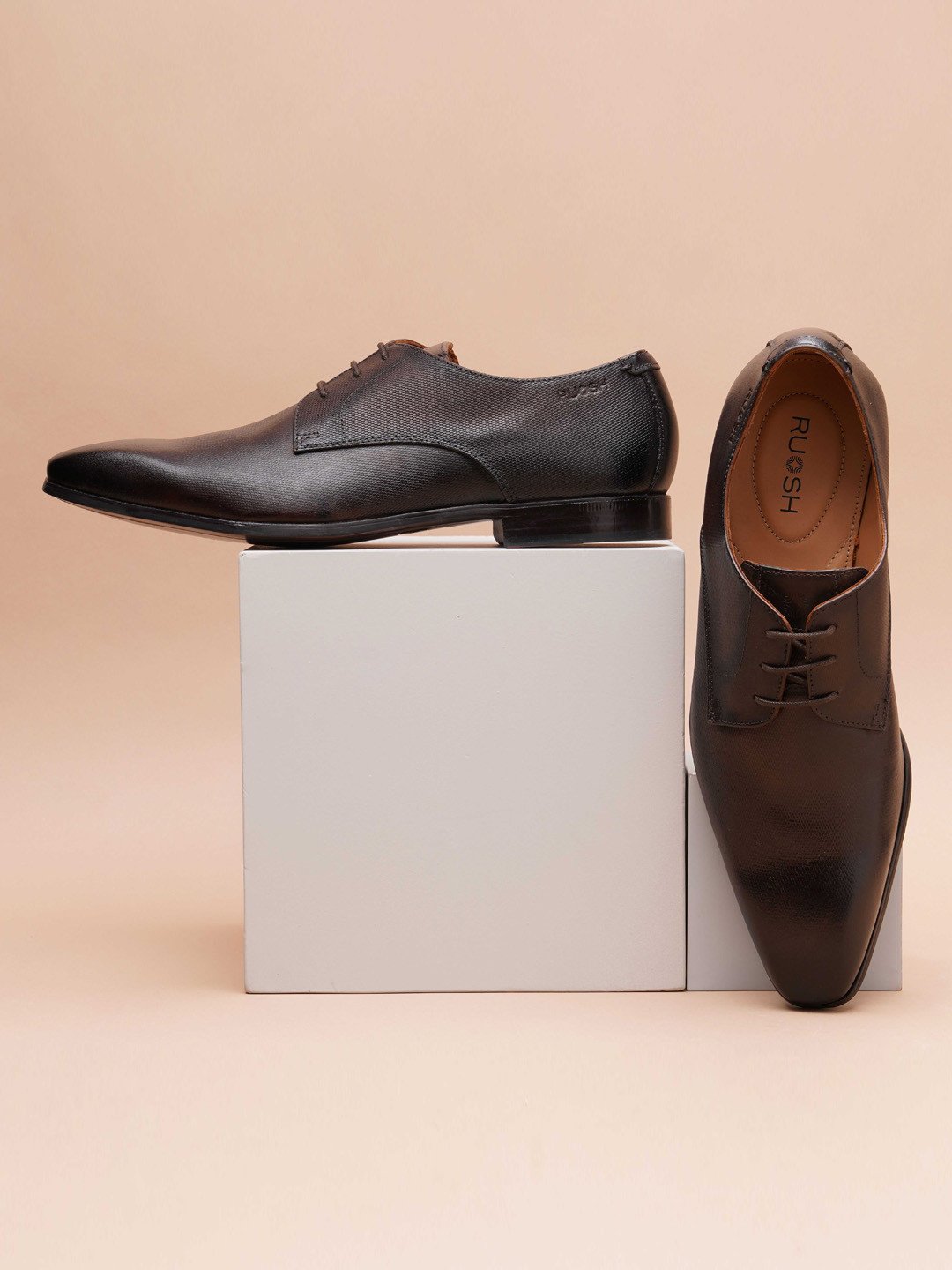 Ruosh Men Leather Formal Derbys