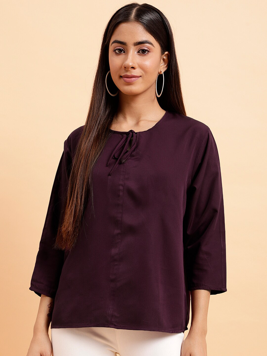 MINT STREET Crepe Regular Tie-Up Top