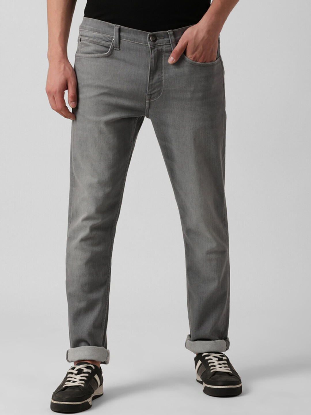 Lee Men Clean Look Light Fade Mid Rise Cotton Jeans