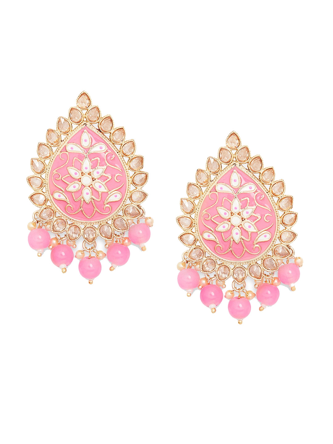 APARA Gold-Plated Teardrop Shaped Drop Earrings