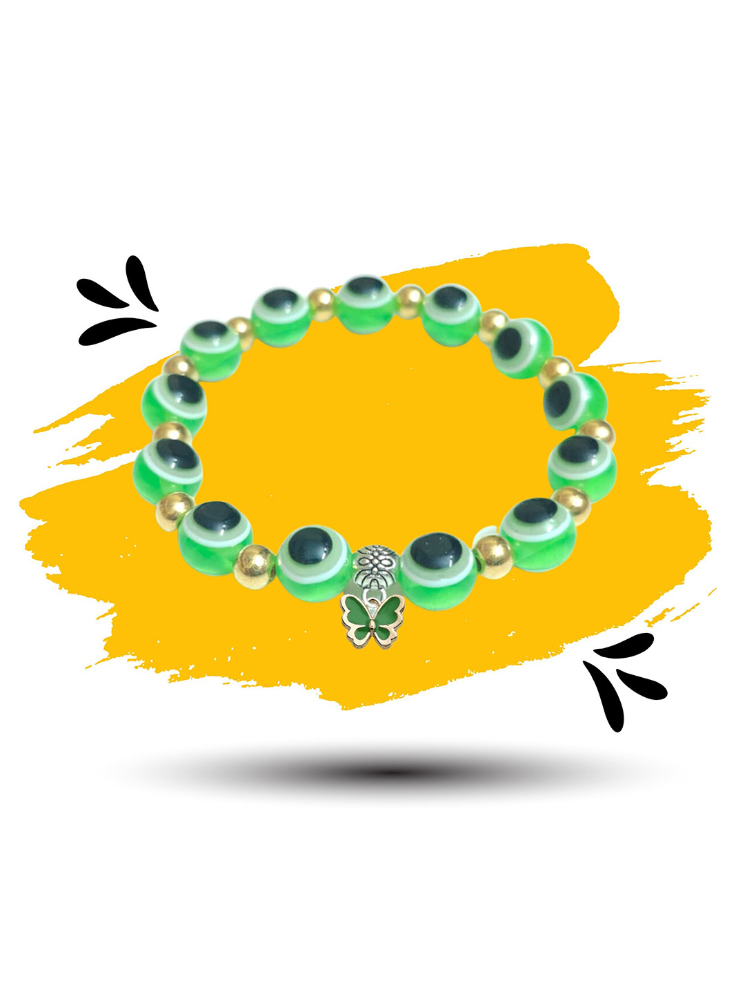 Pinapes Multi Beaded Elasticated Bracelet