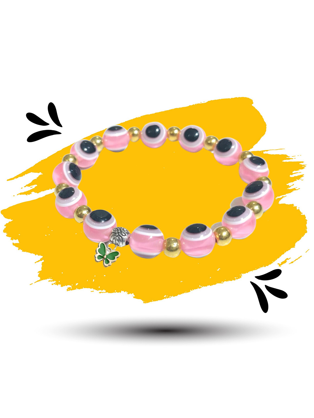 Pinapes Multi Beaded Elasticated Bracelet