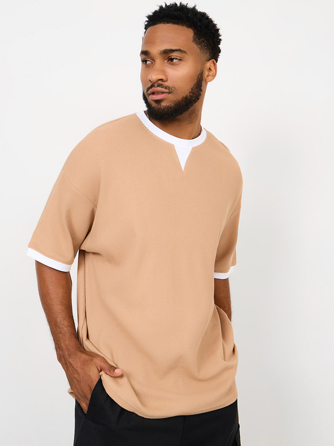 Styli Premium Waffle Knit Oversized T-Shirt