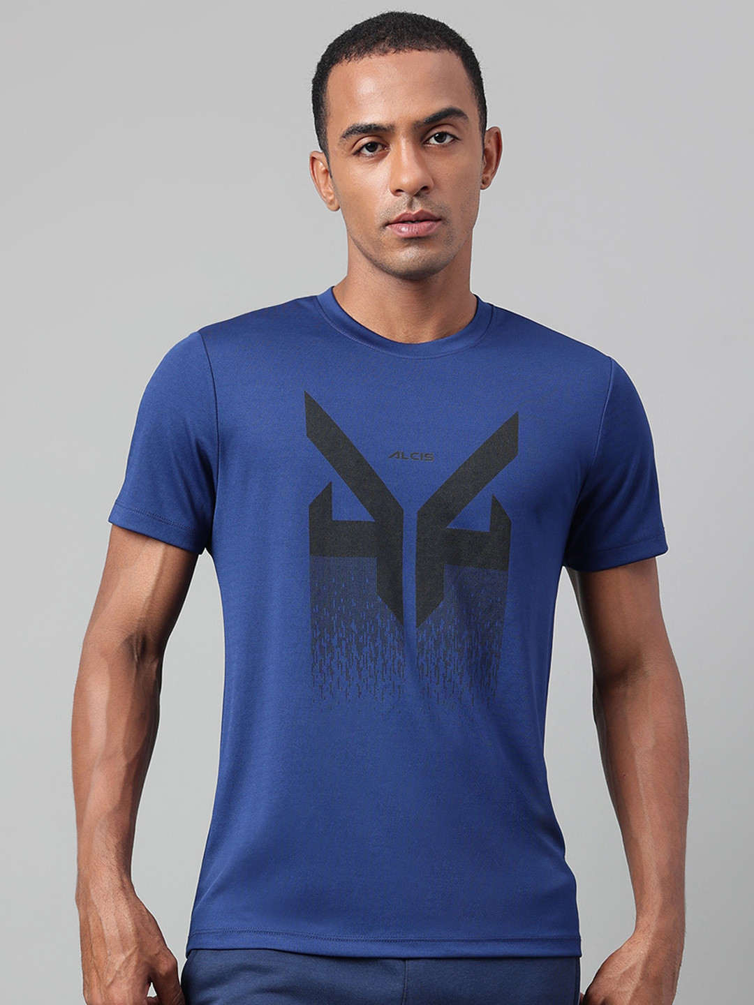 Alcis Printed Anti-Static Dry Tech Slim-Fit T-shirt