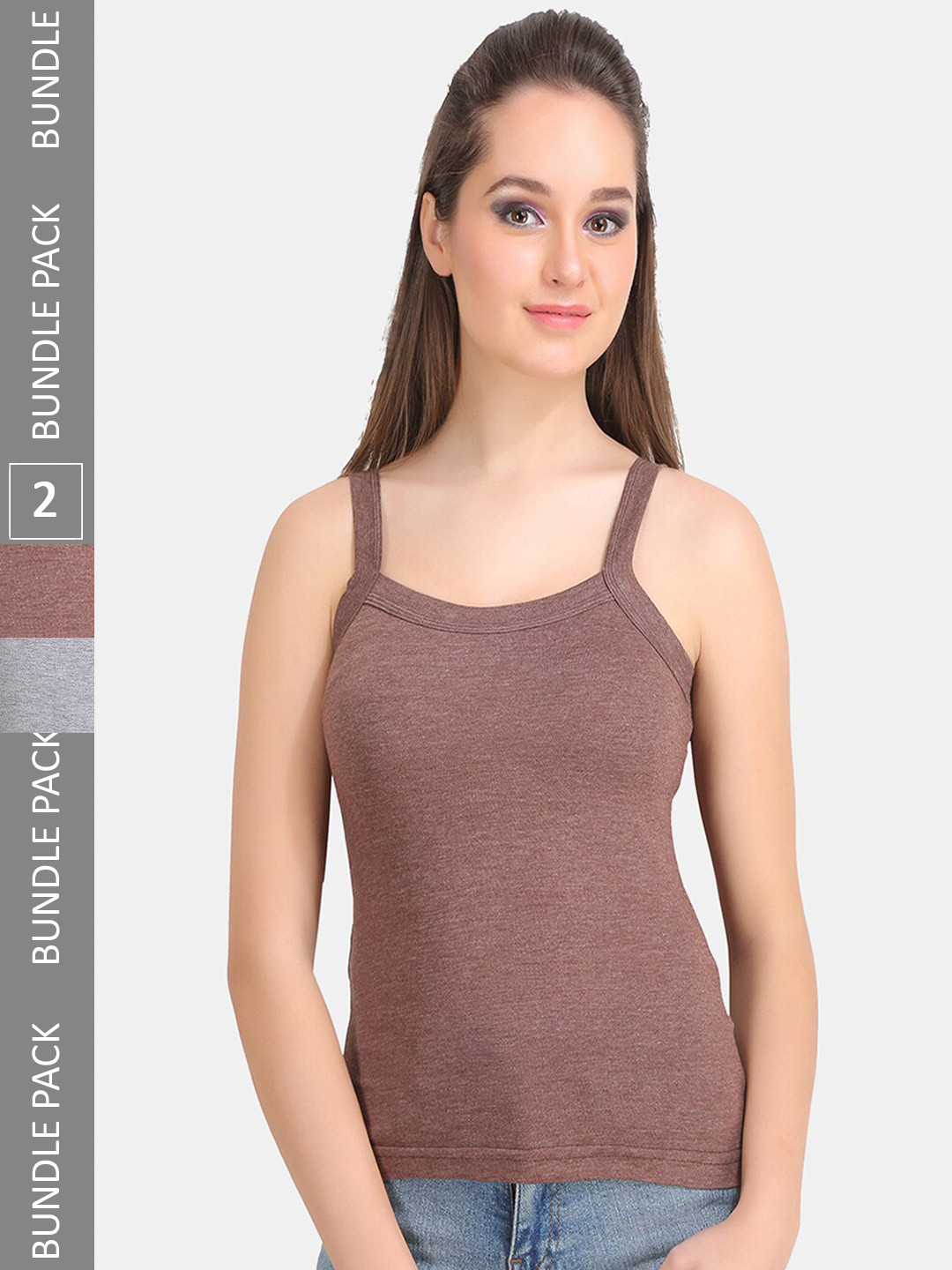 Leading Lady Pack Of 2 Pure Cotton Spaghetti Camisoles