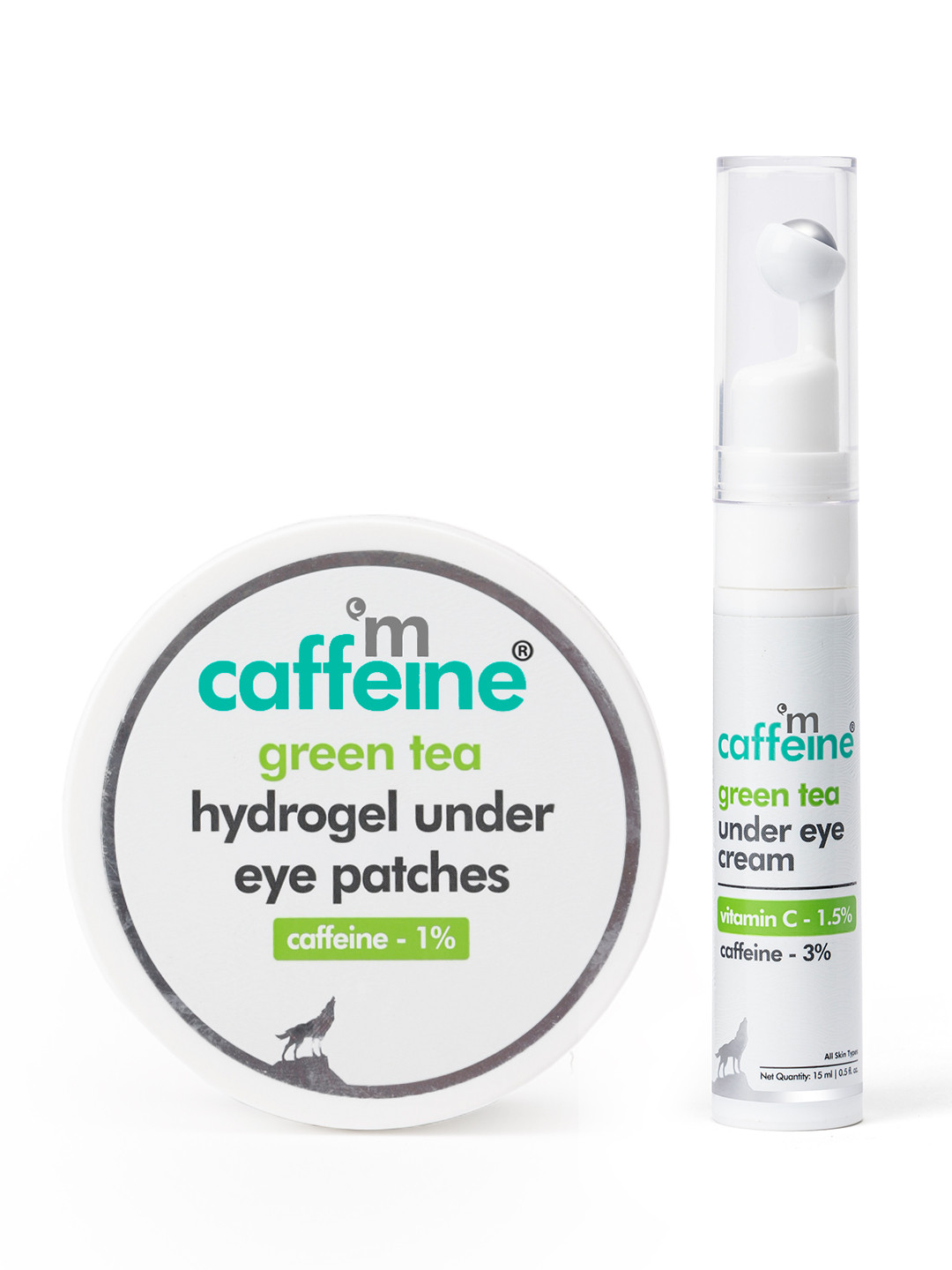 MCaffeine Fine Lines Reduction Duo - Green Tea Eye Cream & Green Tea Eye Patch