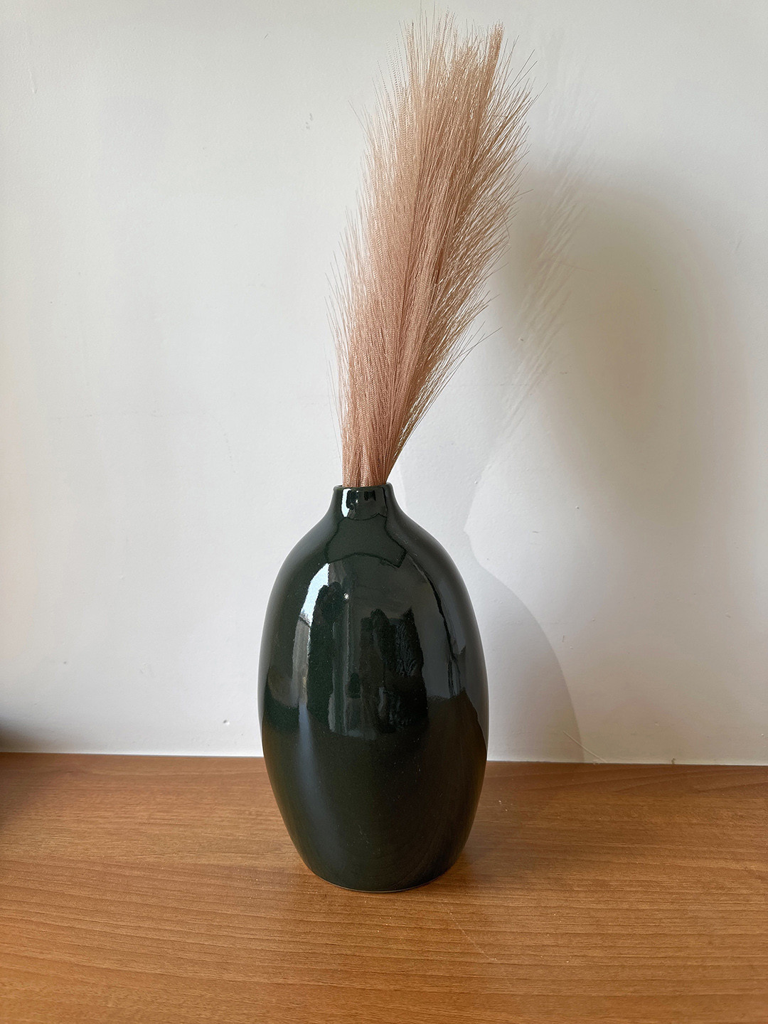 CasaTrunk Dark Green Ceramic  Vase