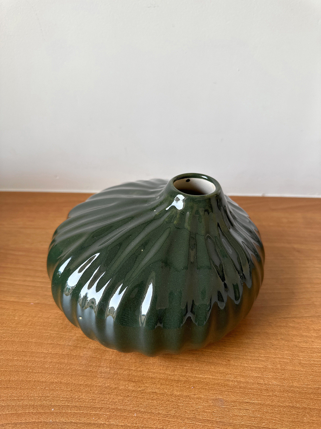 CasaTrunk Green Textured Abstract Ceramic Vase