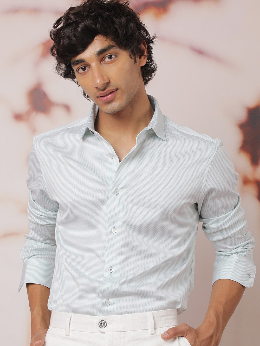 RARE RABBIT Men Fay Slim Fit Cotton Shirt