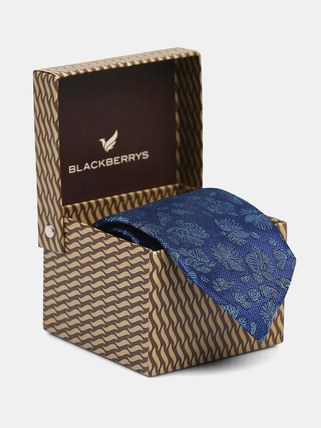 Blackberrys Woven Design Silk Skinny Tie