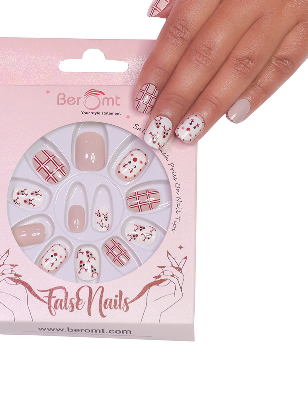 BEROMT Kids Salon Finish Press On Pre-Glued Nail Tips with Kit 30g - 69