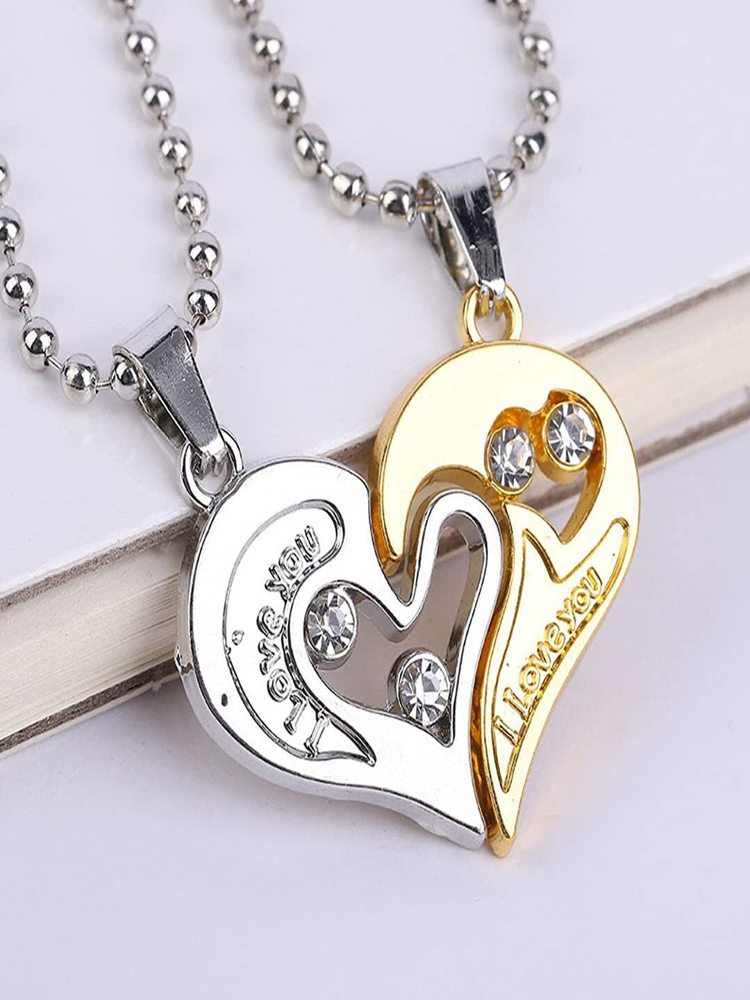 UNIVERSITY TRENDZ Set of 2 Silver-Plated Chain