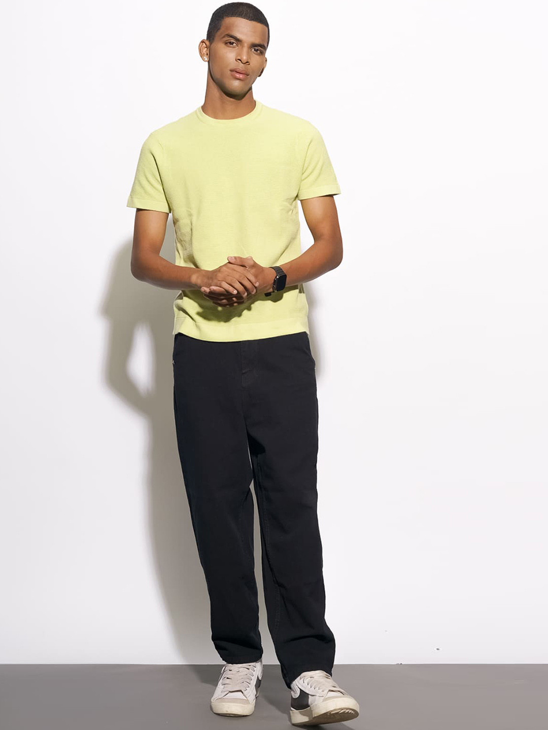 FREAKINS Men Black High-Rise Relaxed Fit Jeans