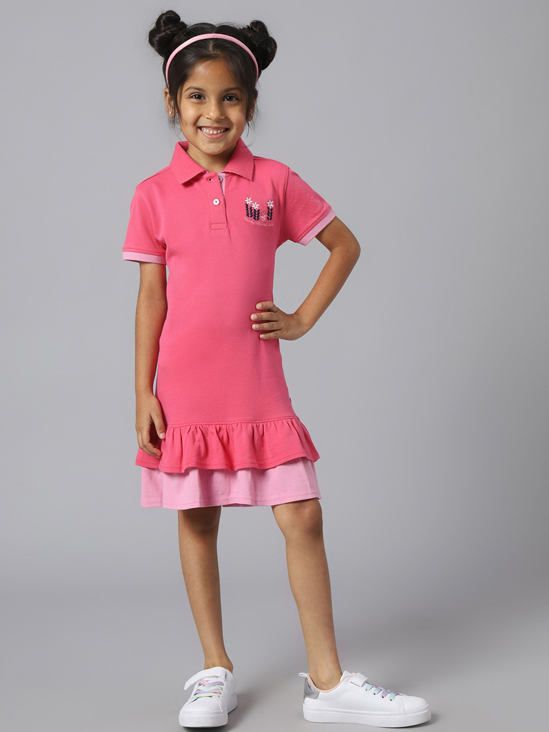 Beverly Hills Polo Club Girls Ruffled T-shirt Dress