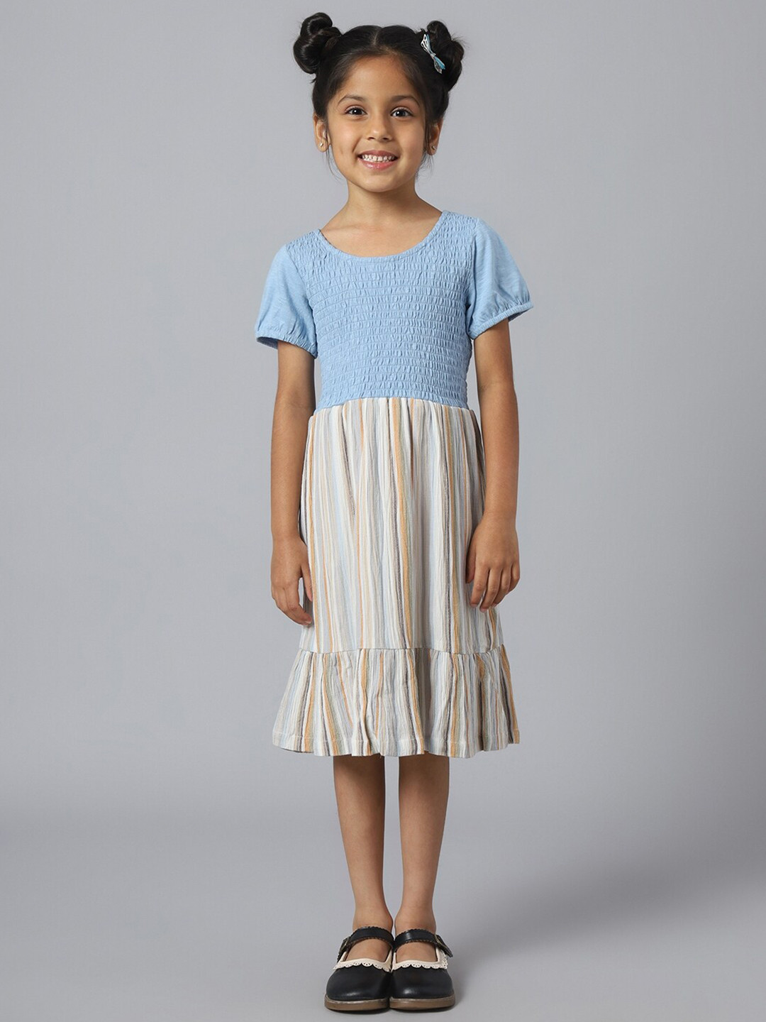 Beverly Hills Polo Club Girls Striped A-Line Dress