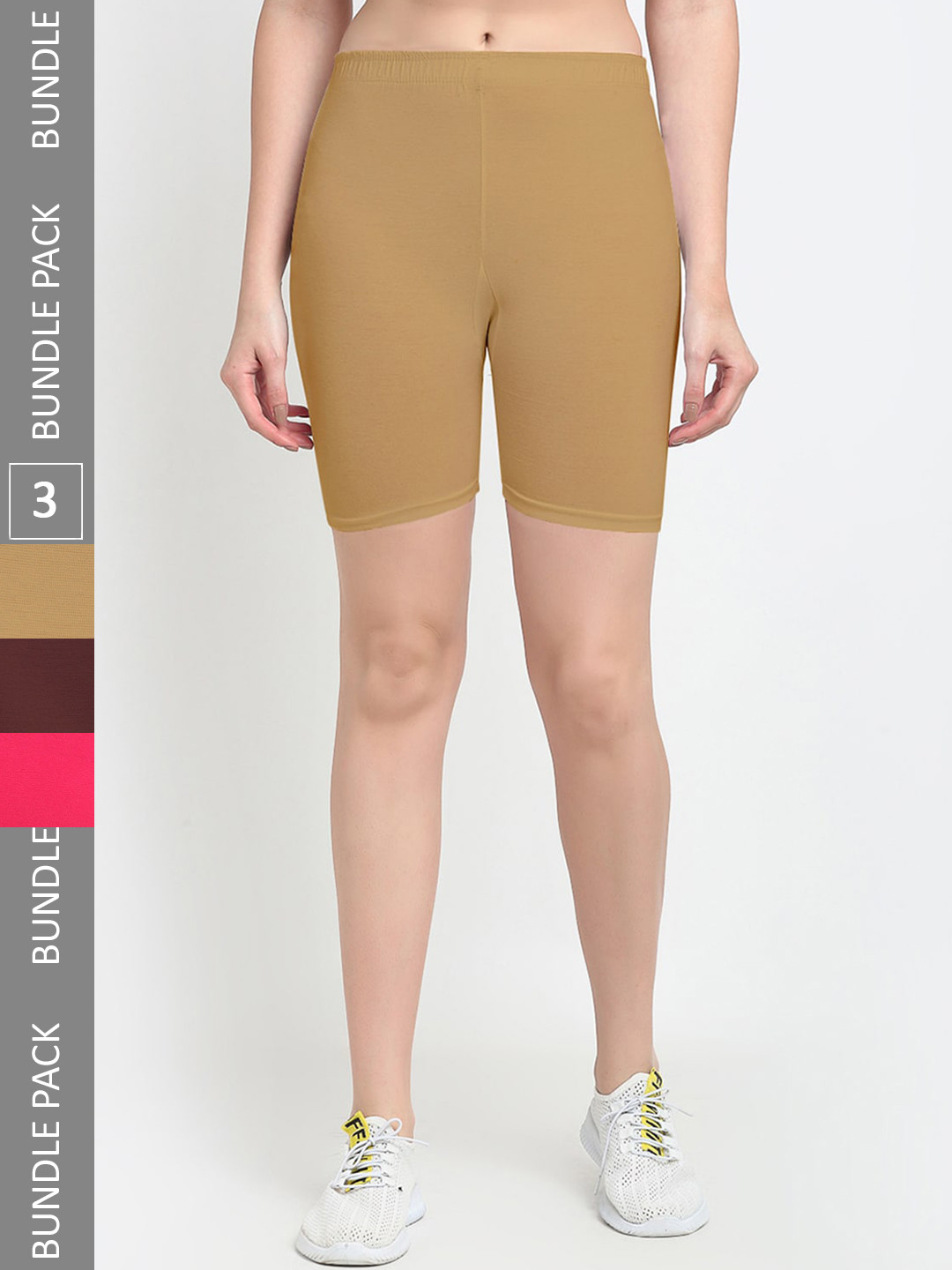 Jinfo Women Pack Of 3 Lycra Cycling Shorts