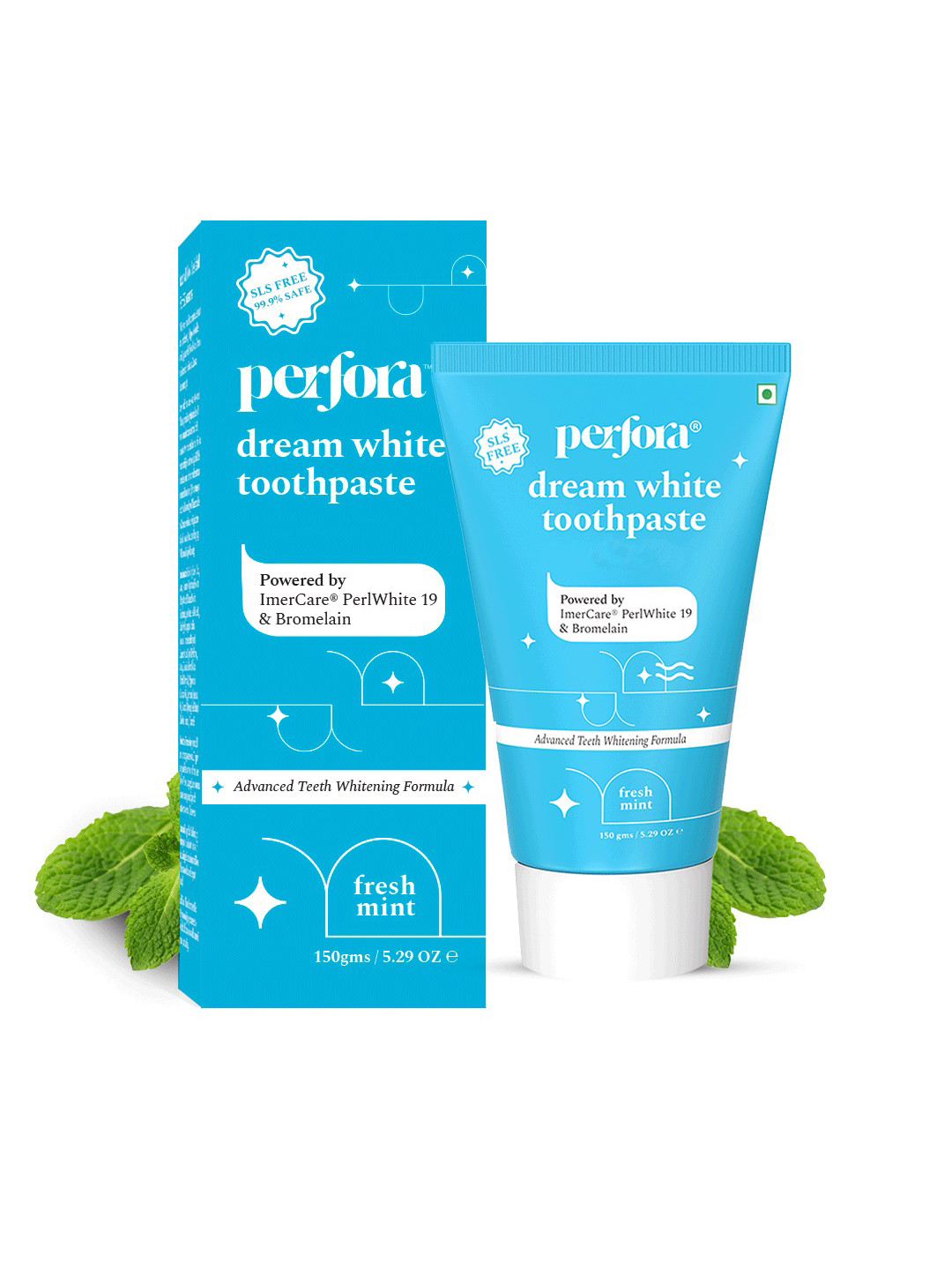 Perfora Fresh Mint Dream White Toothpaste with Aloevera - 150 g