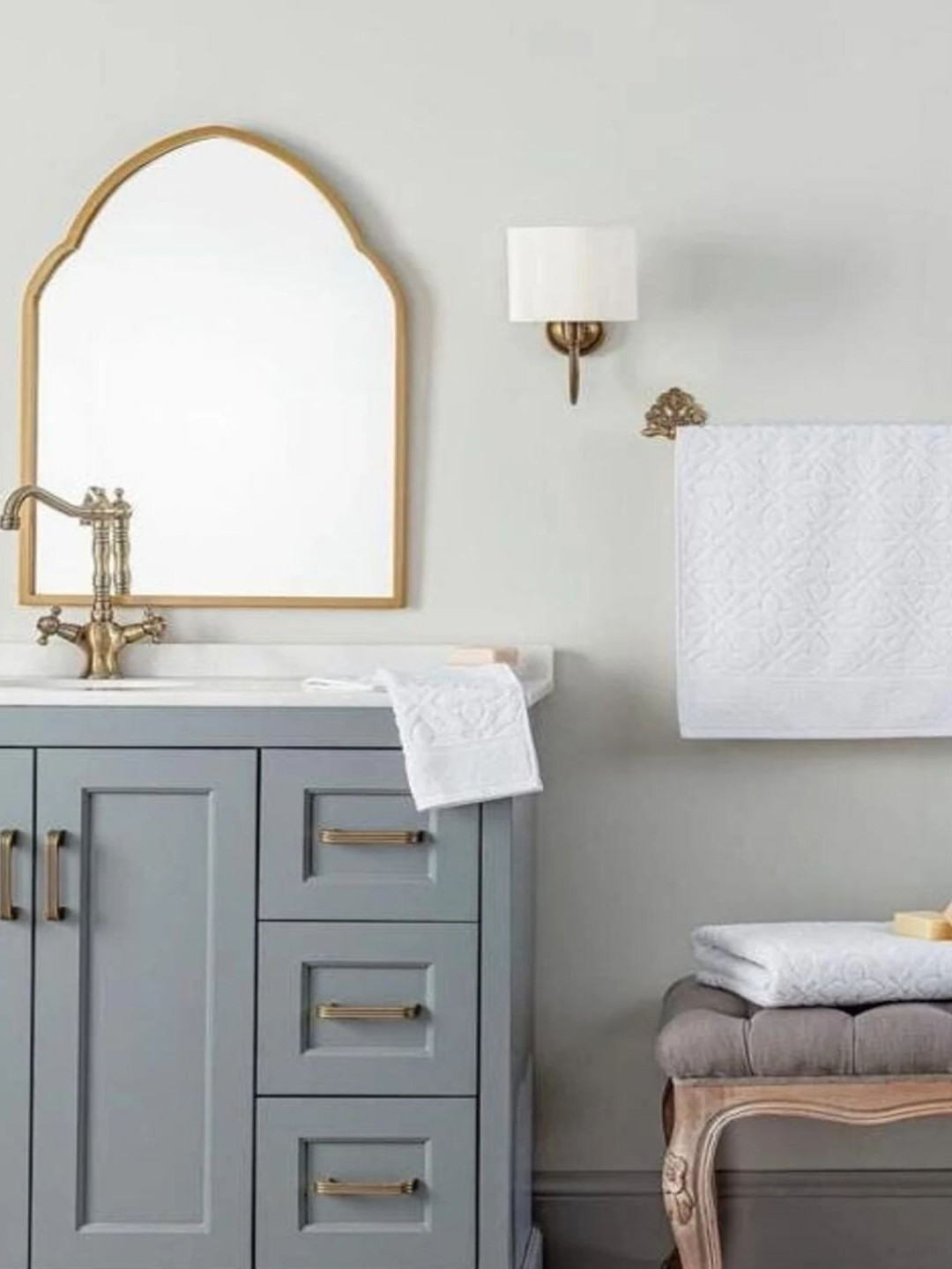 THE HANDMADE FLAIR Golden Decorative Wall Mirror