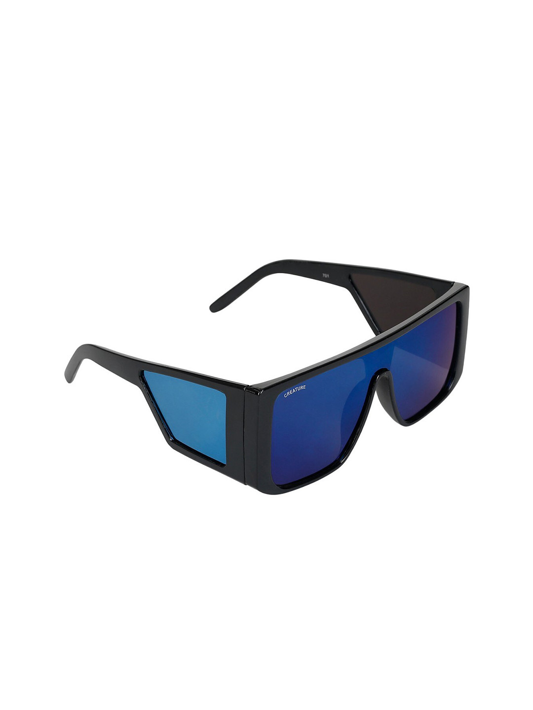 Creature Full Rim Oversized Sunglasses with UV Protected Lens SUN-066-BLK-BLU