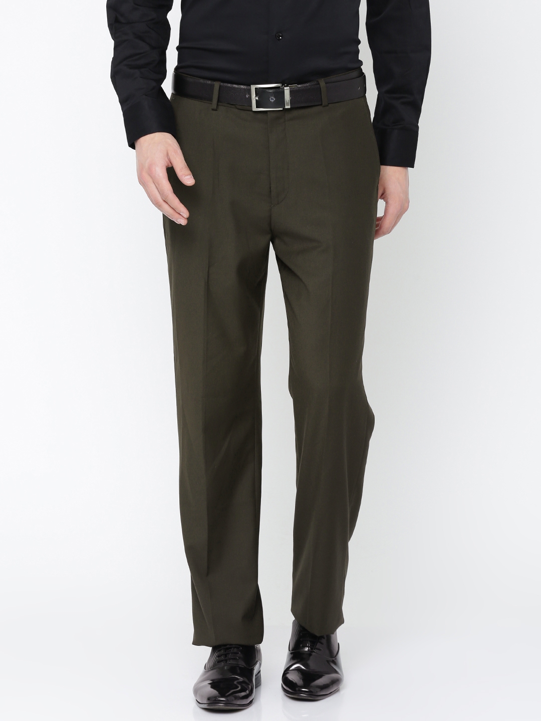 Buy Men Navy Classic Skinny Fit Solid Formal Trousers online  Looksgudin