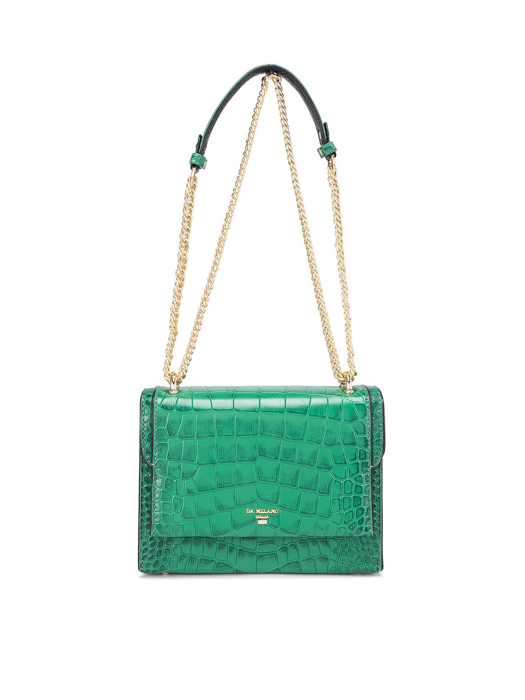 Da Milano Textured Leather Structured Sling Bag
