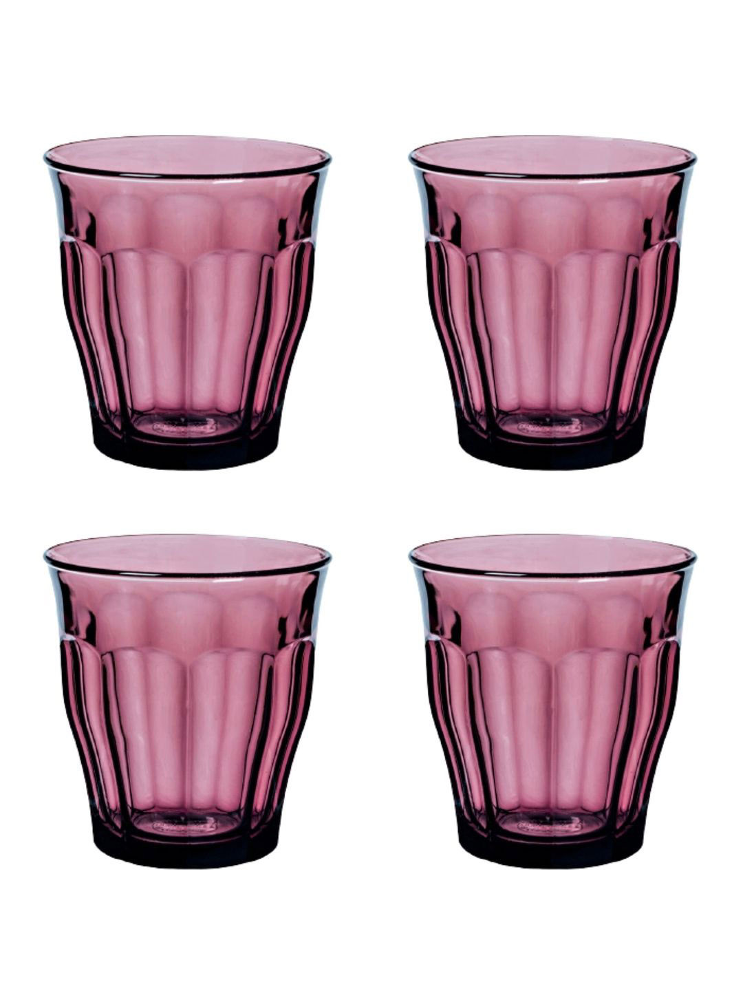 DURALEX 4 Pieces Purple Picardie Plum Glasses 250ml Each