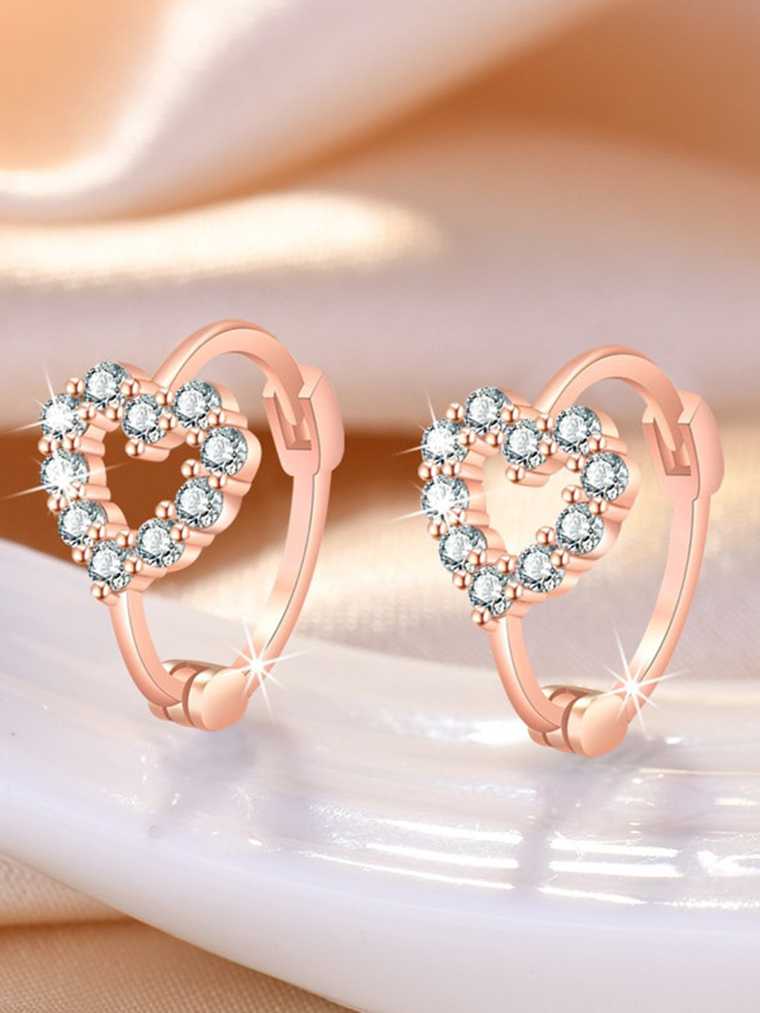 MYKI Rose Gold-Plated Contemporary Hoop Earrings