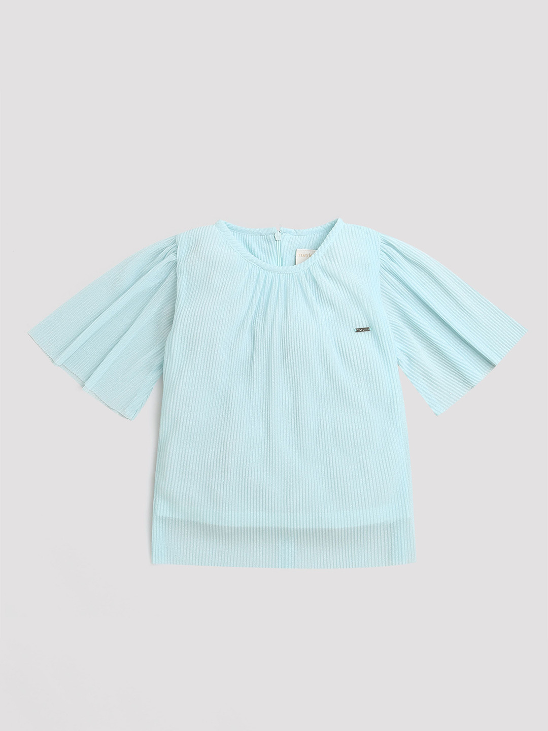Tiny Girl Vertical Striped Flared Sleeves Top