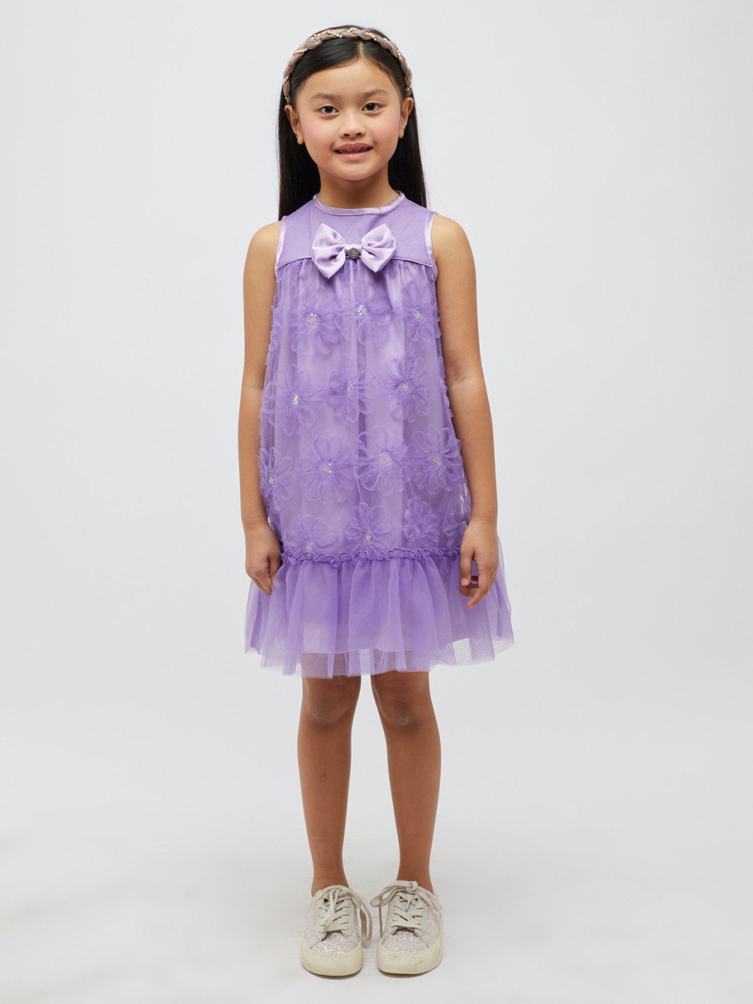 One Friday Purple Peter Pan Collar A-Line Dress
