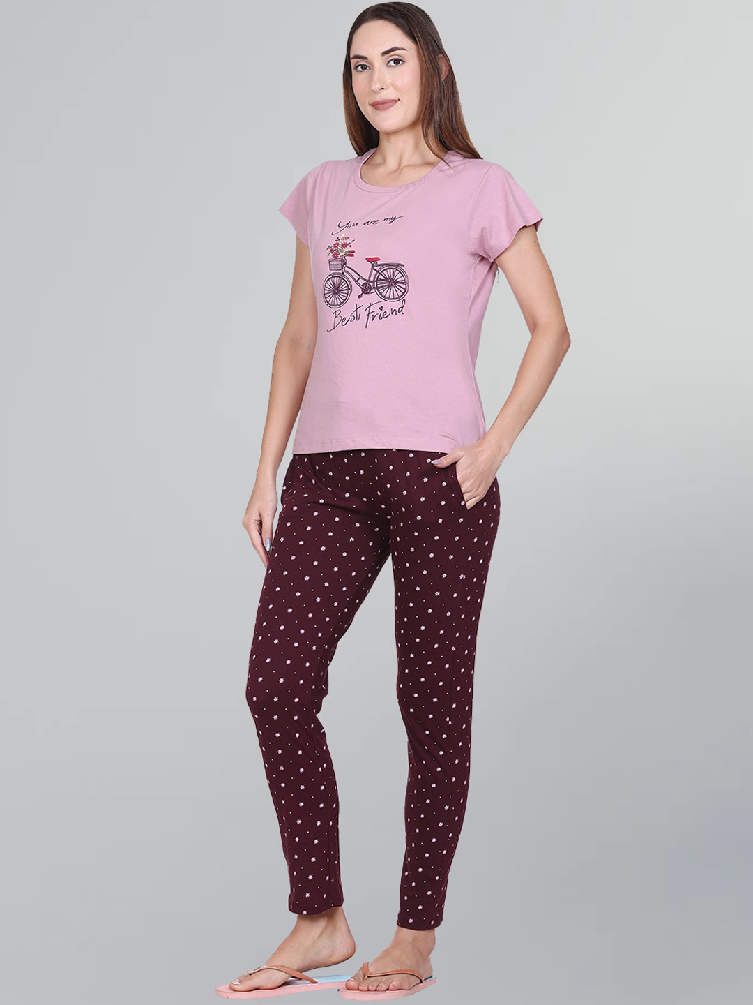 GODFREY Graphic Printed Pure Cotton Night Suit