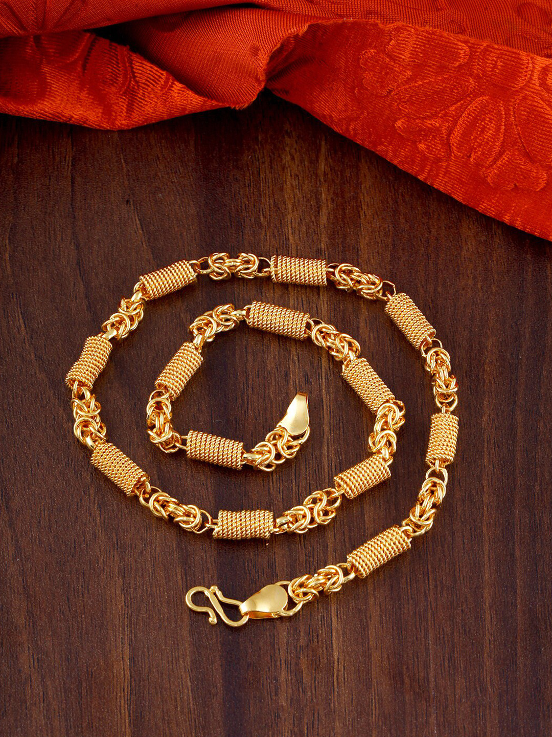 MEENAZ Men Brass Gold-Plated Choker Chain