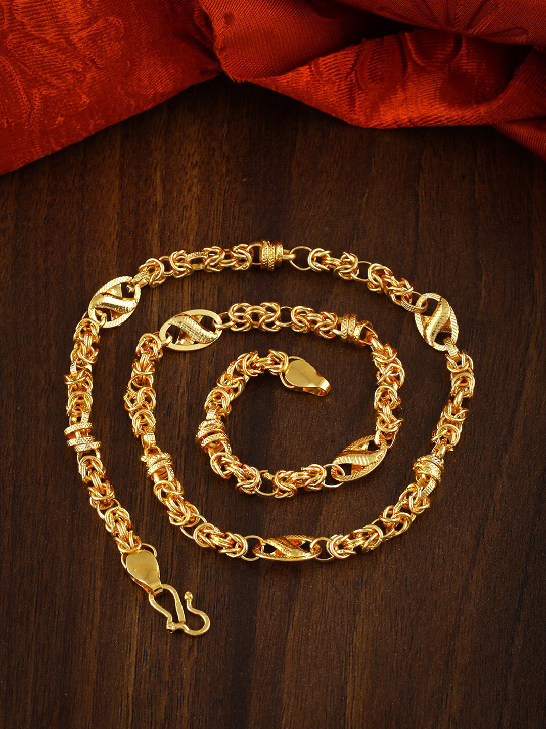 MEENAZ Men Gold-Plated Chain