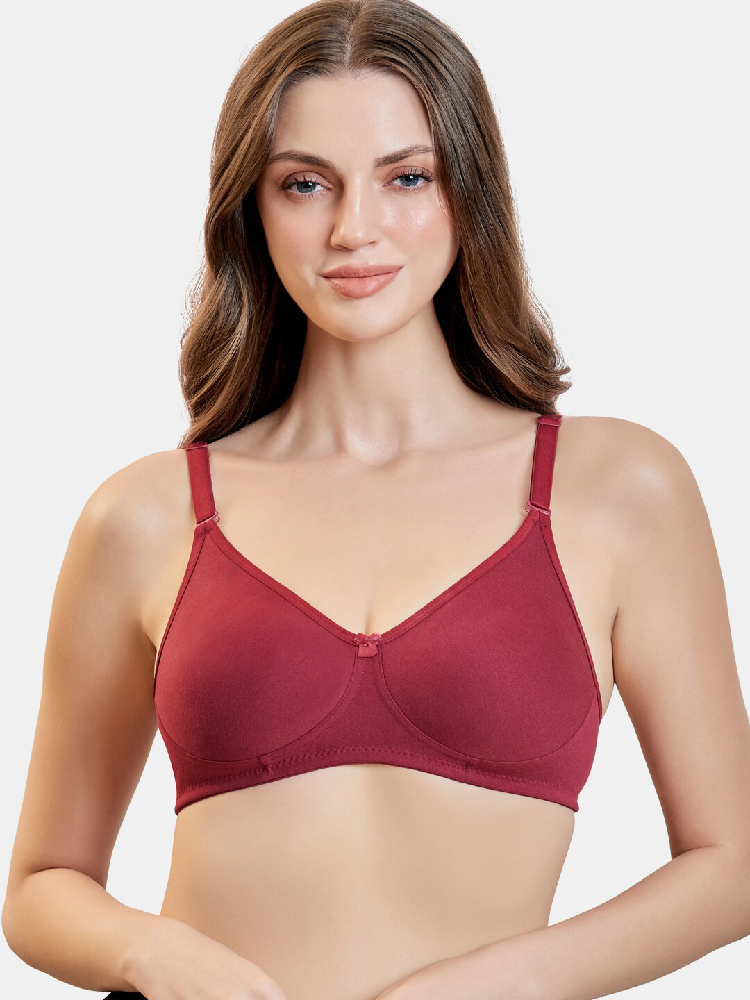 MAROON Full Coverage All Day Comfort Seamless Cotton T-shirt Bra