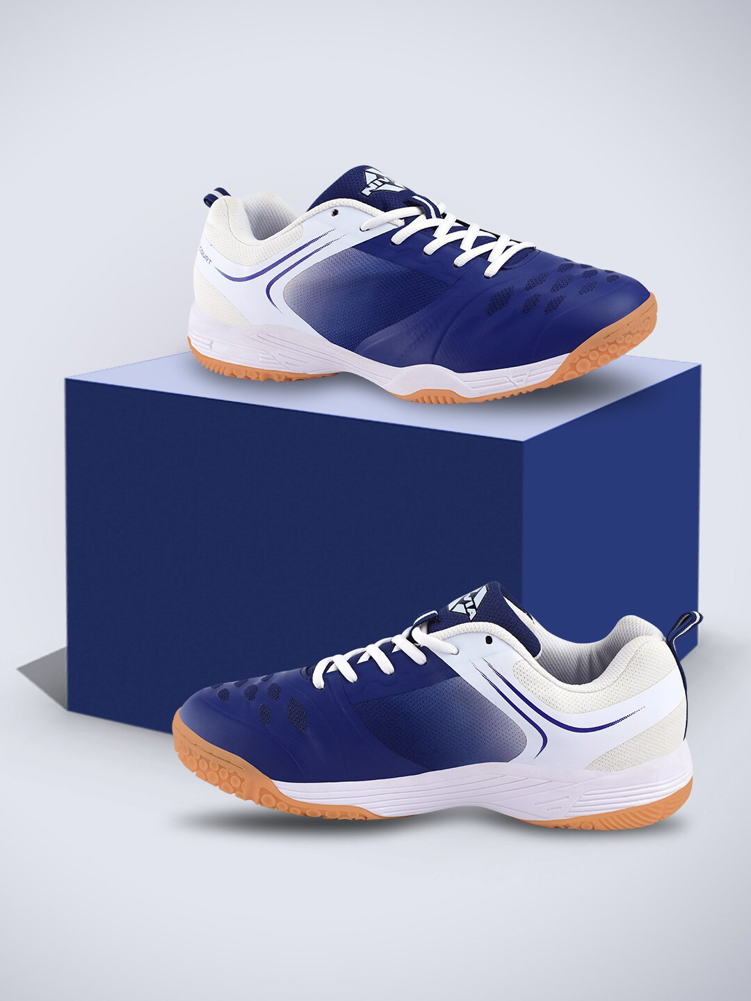 NIVIA Men Colourblocked Badminton Lace-Ups Non-Marking Shoes