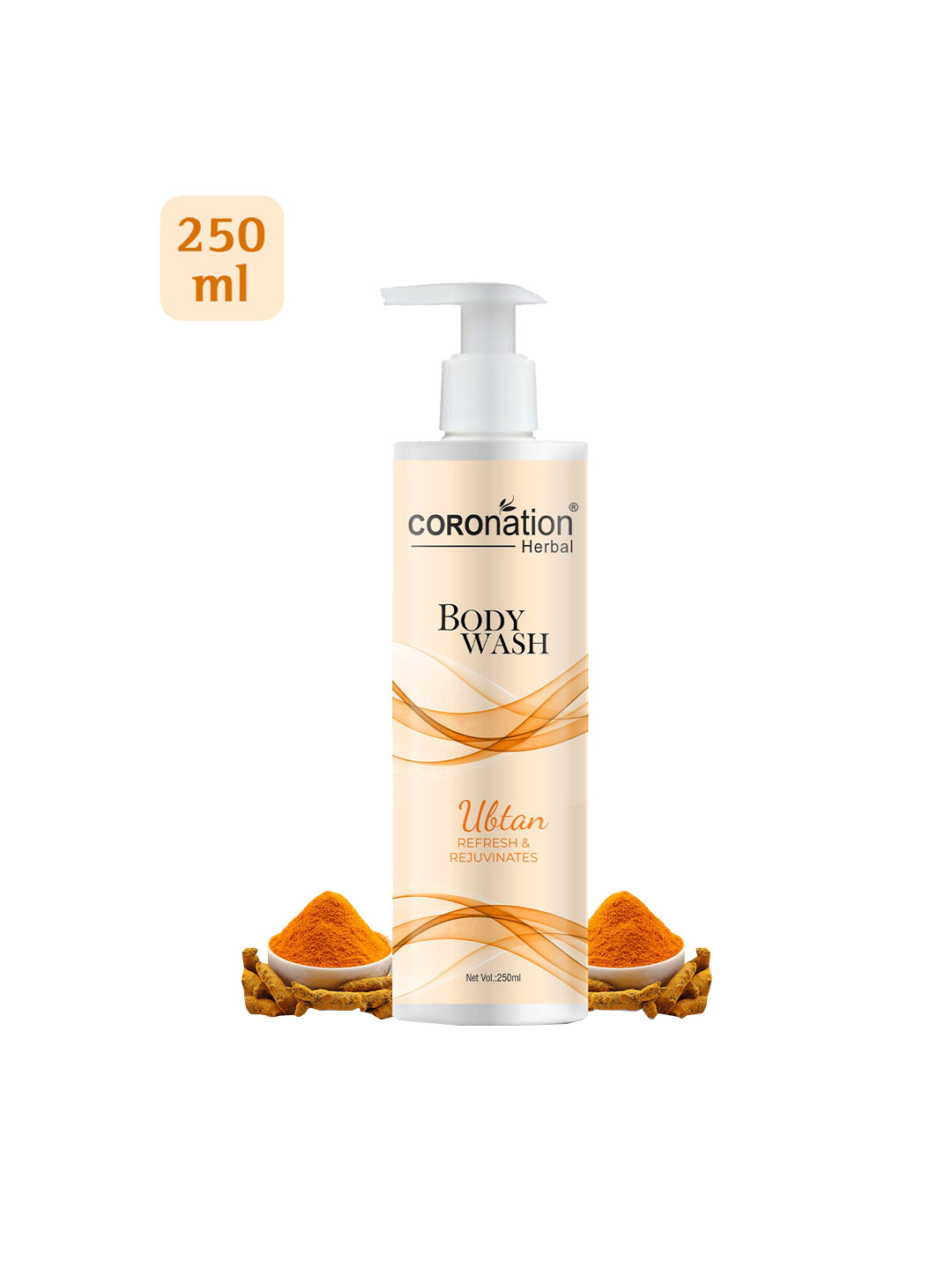 COROnation Herbal Ubtan Refresh & Rejuvenate Body Wash with Turmeric & Saffron - 250 ml