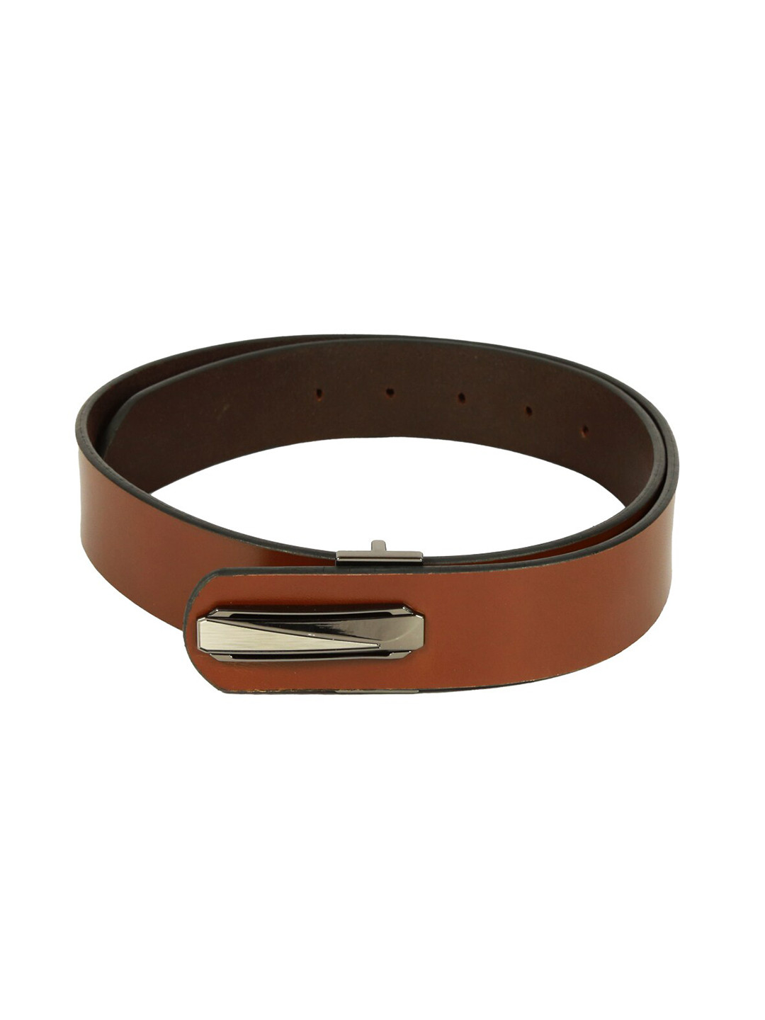 Style Shoes Men Synthetic Leather Slider Buckle Belt