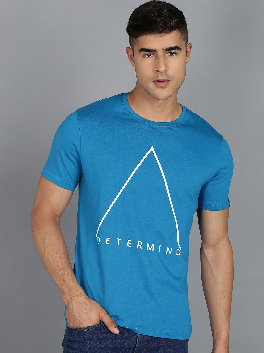 Urbano Fashion Typography Printed Bio Finish Slim Fit Pure Cotton T-shirt