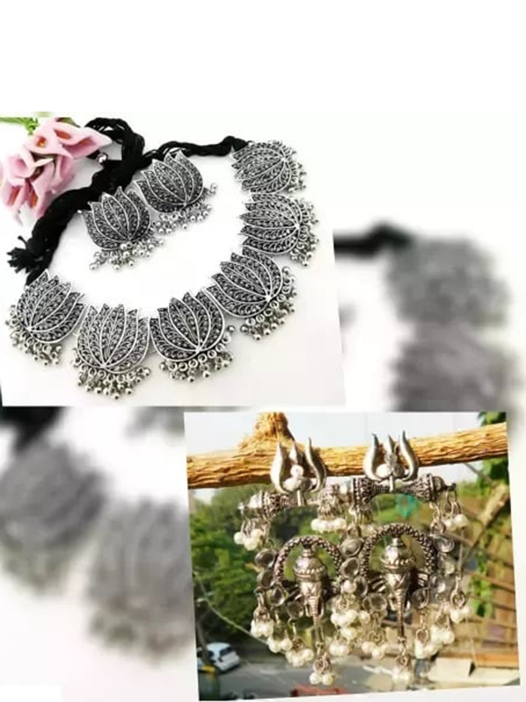 Samridhi DC Silver-Plated Contemporary Drop Earrings