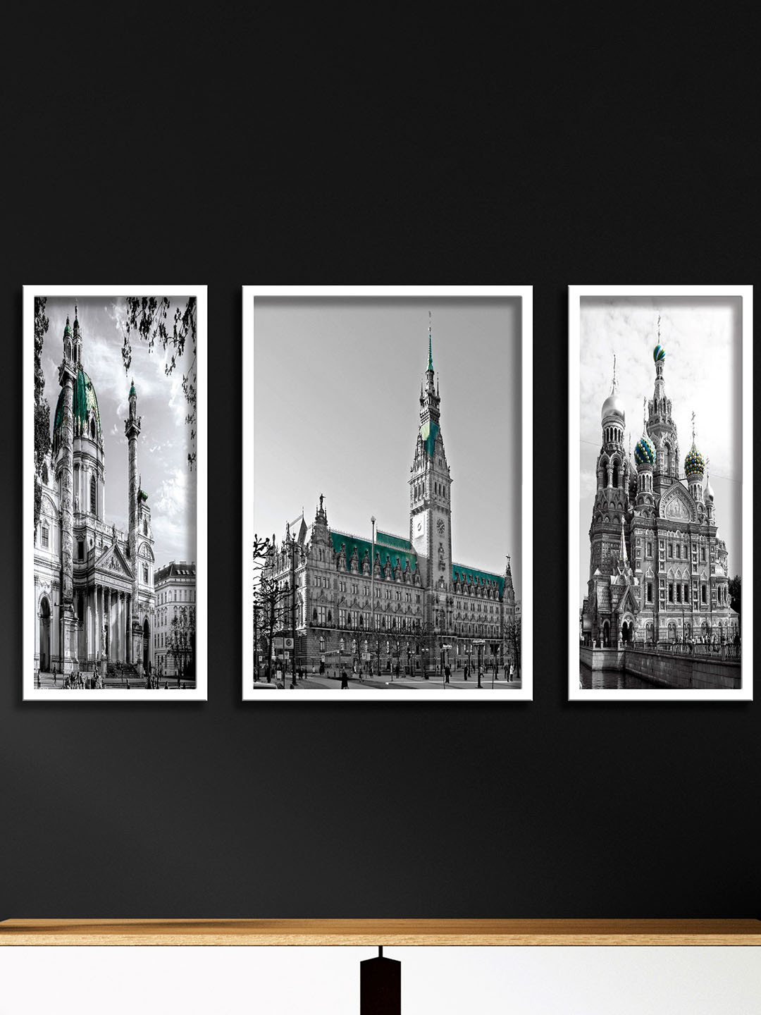 SAF Abstarct Paper 3 Pcs Wall Rectangle Paintings Wall Art -22.5x13.5In