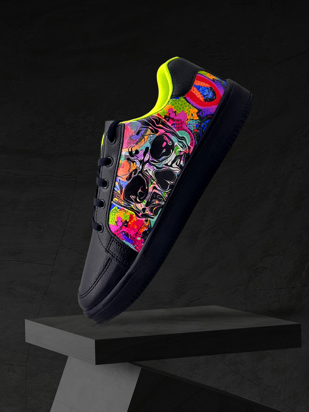 KazarMax Boys XXIV Doom Graffiti Printed Memory Foam Basics Sneakers