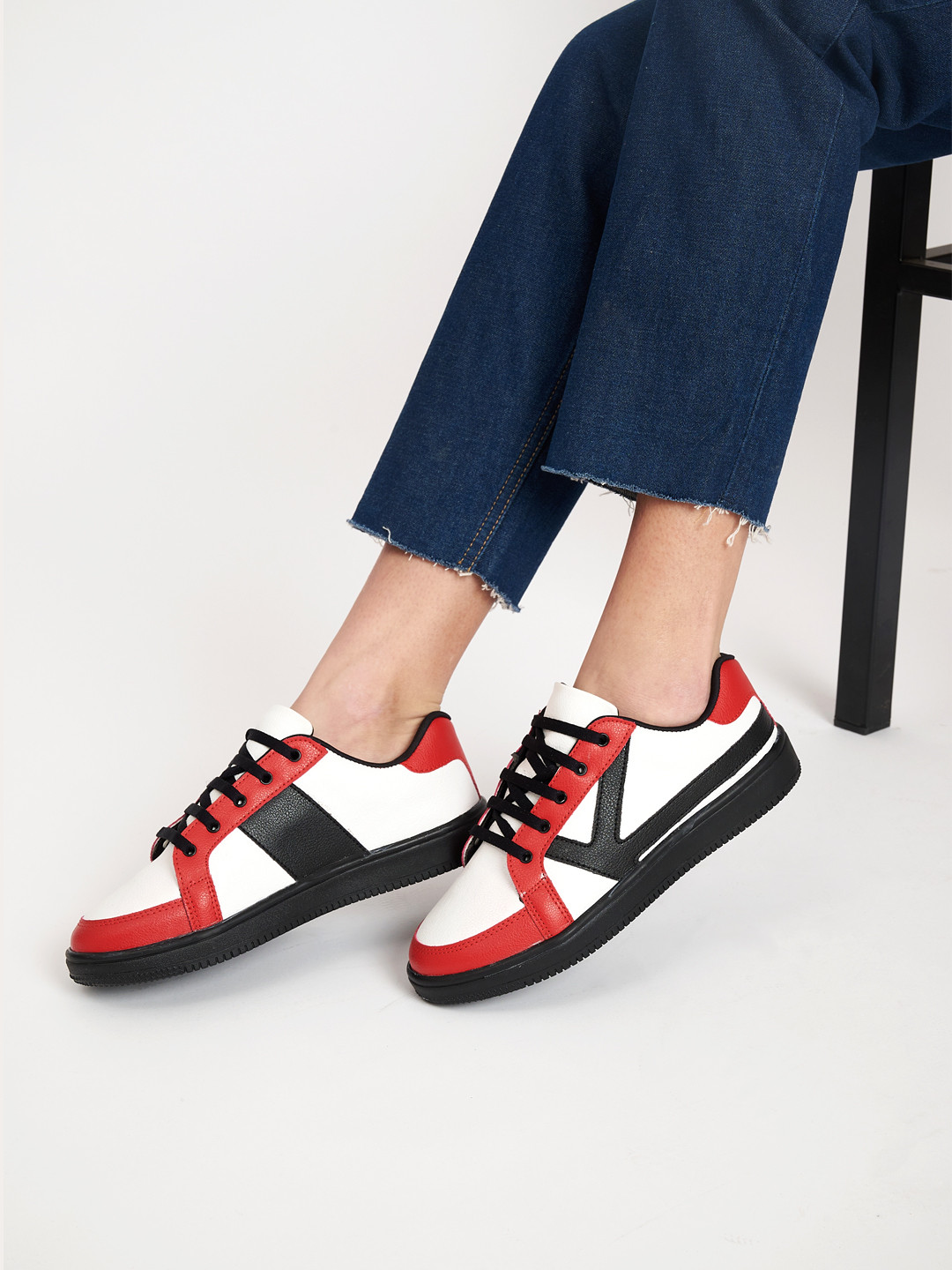 KazarMax Girls Colourblocked Memory Foam Sneakers