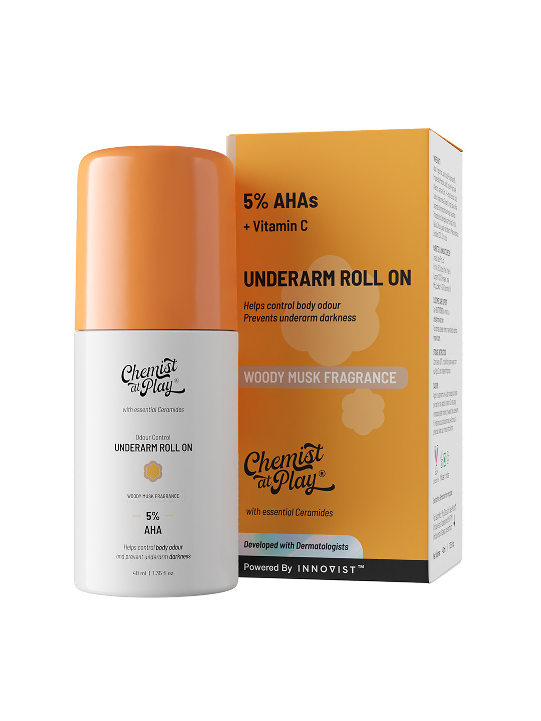 Chemist at Play Odour Control Woody Musk Underarm Roll On - 40 ml