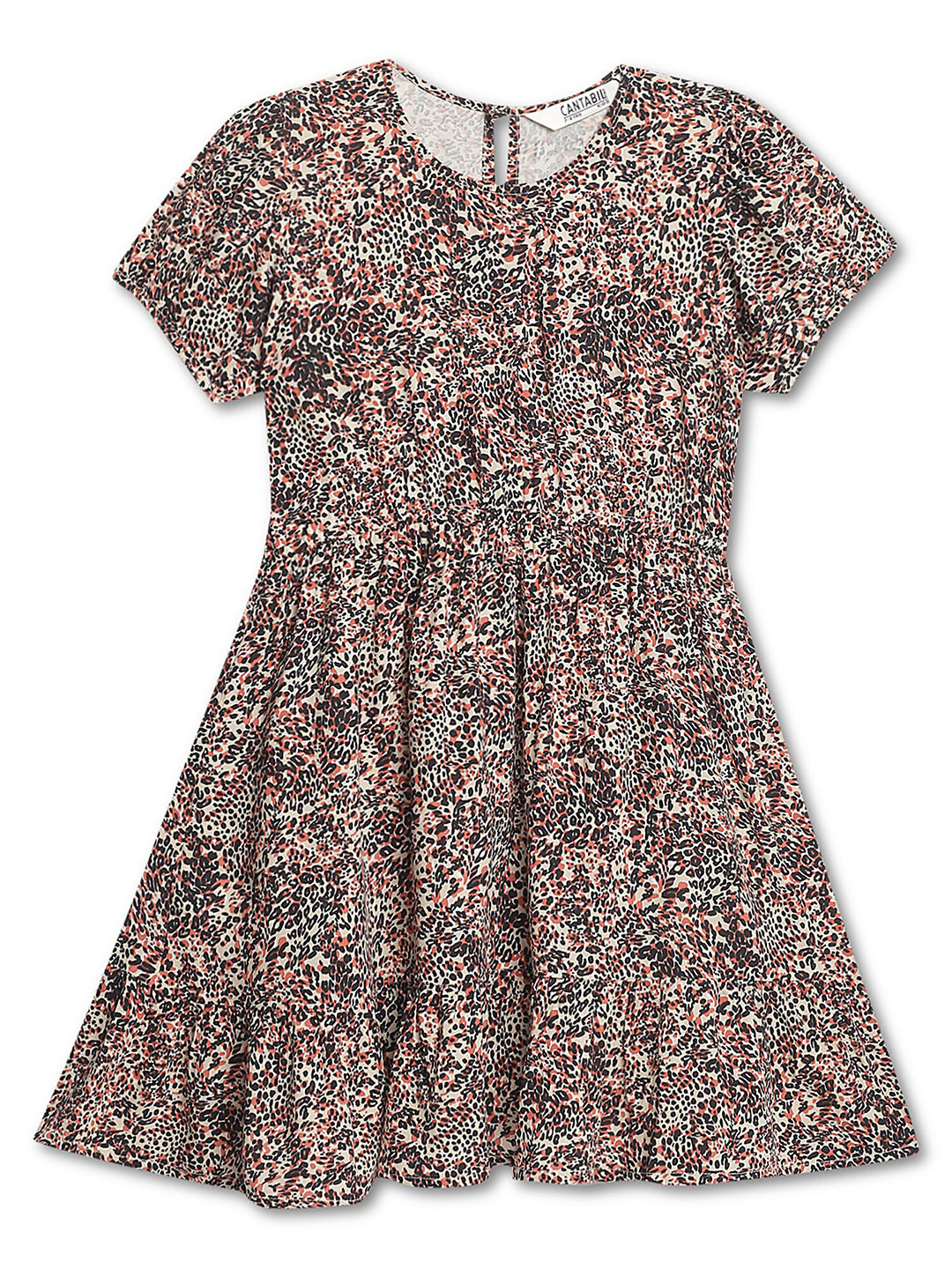 Cantabil Girls Animal Printed Fit & Flare Dress