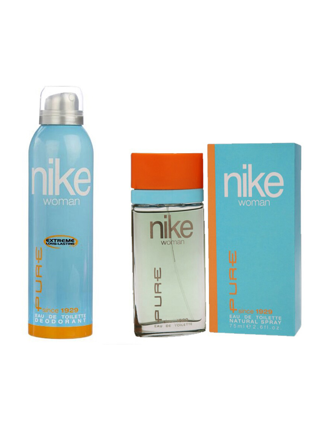Nike Fragrances Women Set of Pure Since 1929 Deodorant 200 ml & Eau De Toilette 75 ml