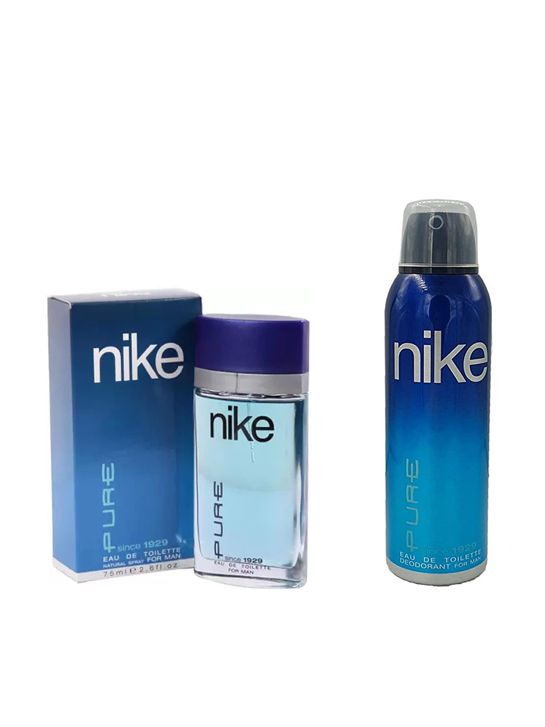 Nike Fragrances Men Set of Pure Long Lasting Eau De Toilette - 75 ml & Deodorant - 200 ml